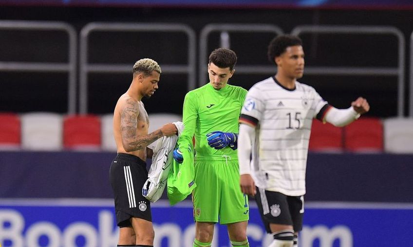 România U21 a remizat cu Germania U21, scor 0-0, și a ratat calificarea în „sferturile” Euro 2021. Andrei Vlad, dărâmat la final de ratarea calificarea, a fost consolat de Lukas Nmecha, vârful nemților.