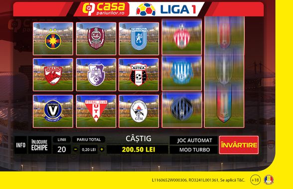 Jocul tău preferat s-a mutat în aparat! Liga 1 îți aduce câștigul și în cazinou