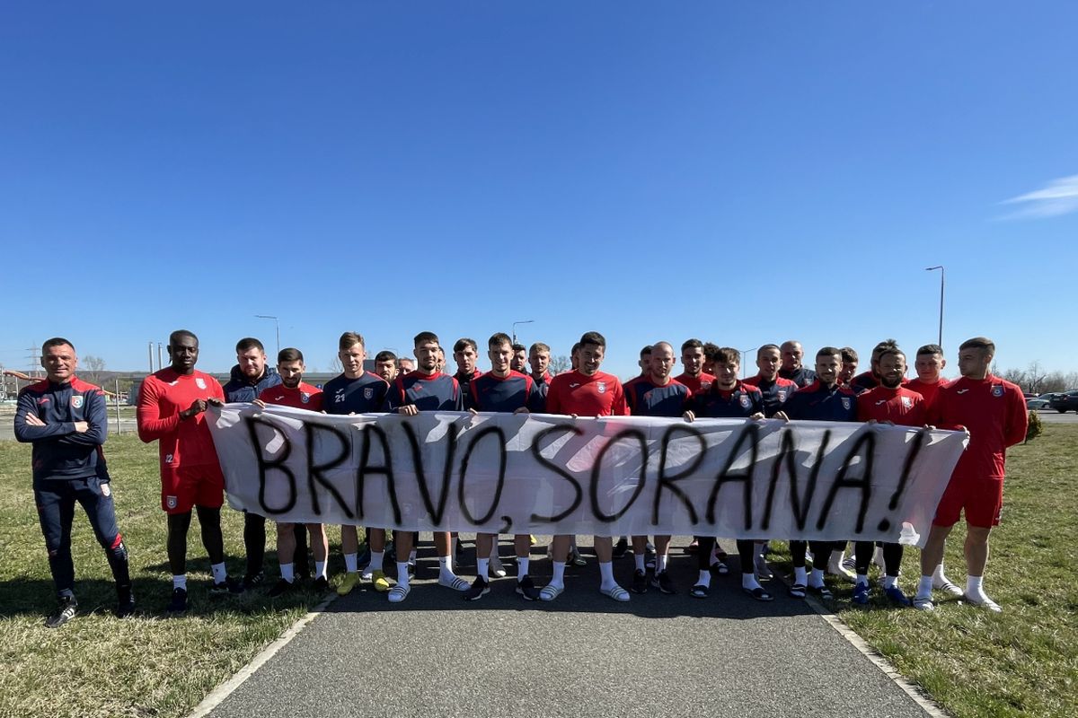 „Ne face mândri!” » Fotbaliștii echipei din Liga 1 au venit la antrenament cu un mesaj pentru Sorana Cîrstea: „Ce reușește este de apreciat”