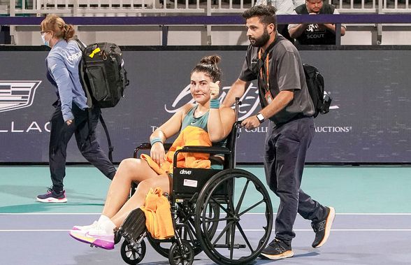Diagnostic crunt primit de Bianca Andreescu, după ce a fost scoasă de pe teren în scaunul cu rotile: „Nu am mai simțit așa o durere”