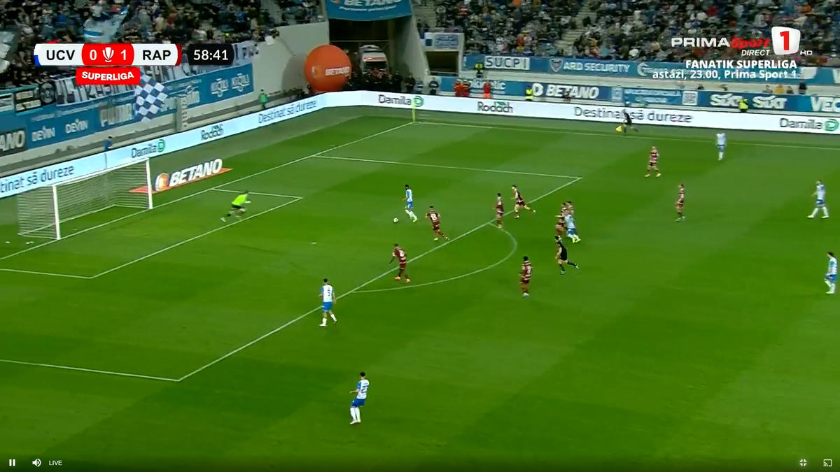 Golul lui Baiaram din Craiova - Rapid