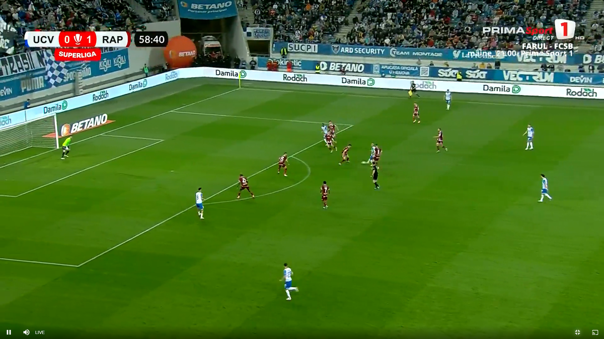 Golul lui Baiaram din Craiova - Rapid