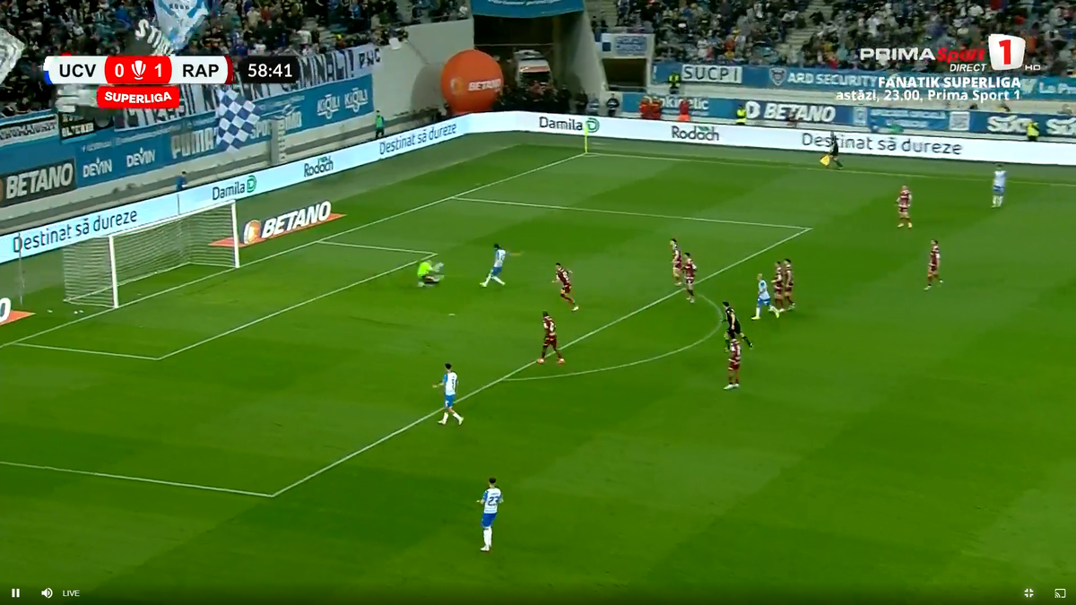 Golul lui Baiaram din Craiova - Rapid