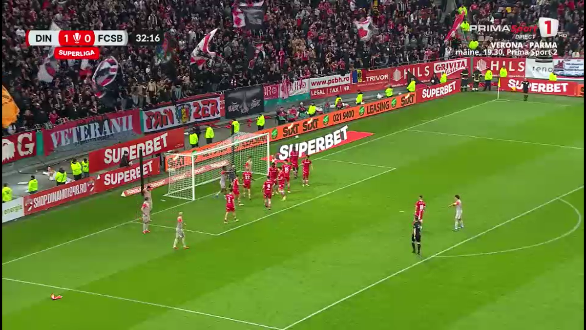 Fază controversată în Dinamo - FCSB