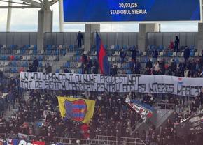 Protest în Ghencea! Ultrașii din Peluza Sud au luat atitudine: „De sistem fabricat, pentru același interes mascat”