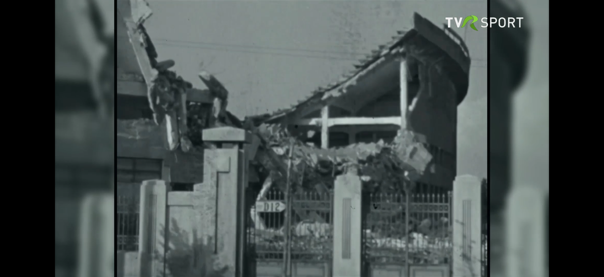 Imagini în premieră difuzate de Televiziunea Română » Cum a fost devastat stadionul Rapid în bombardamentele din 1944!