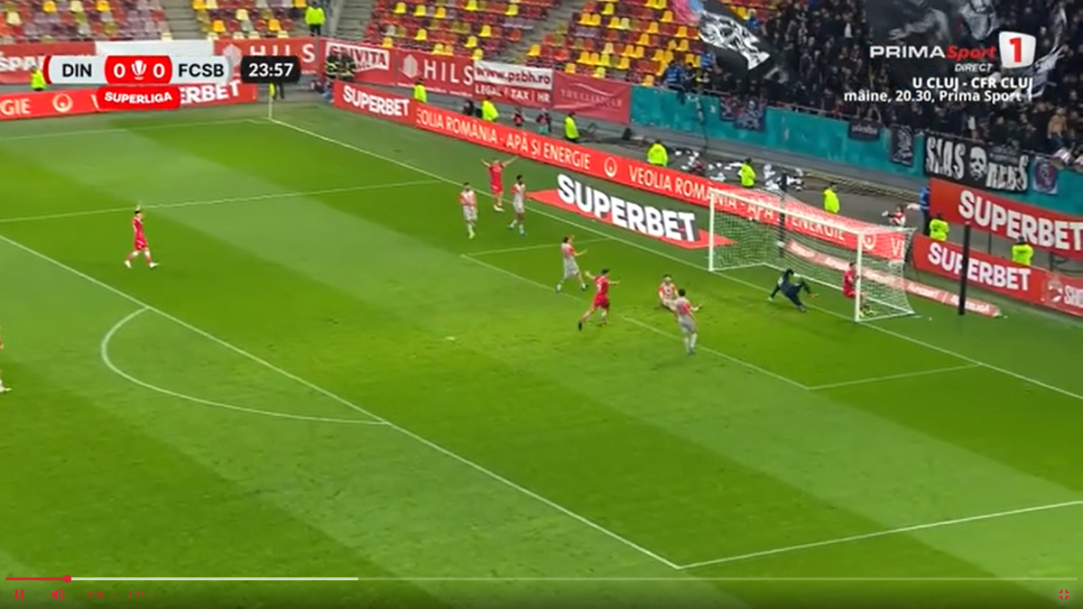 Golul lui Perica în Dinamo - FCSB