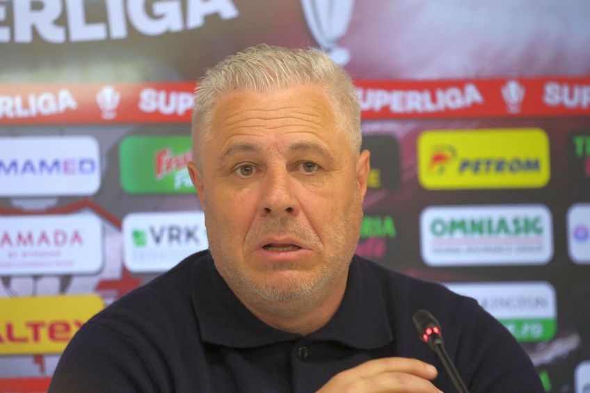 Marius Șumudică, antrenorul Rapidului, la conferința de presă după eșecul cu Universitatea Craiova, foto: Ionuț Iordache