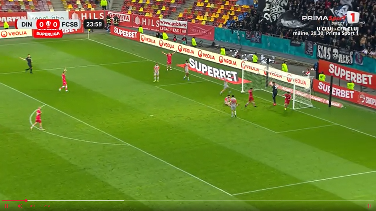 Golul lui Perica în Dinamo - FCSB