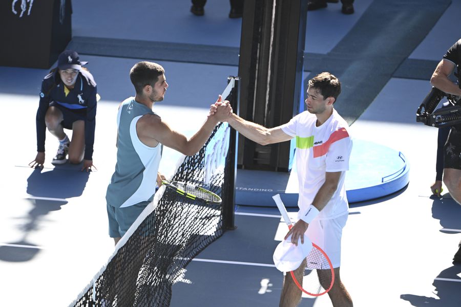 Carlos Alcaraz și Nuno Borges în 2024 la Australian Open FOTO Imago Images Nuno Borges, favorit patru la Țiriac Open: „I-am admirat pe Federer și Nadal, dar mă regăsesc mai mult în Djokovic”