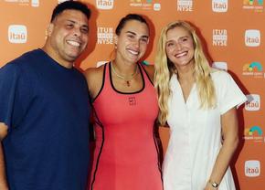 Sabalenka a apărut la Miami alături de marele Ronaldo și de iubita discretă a acestuia: imagini din culise
