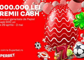 1.000.000 LEI PREMII CASH! Prinde SuperPromoția de Paște!