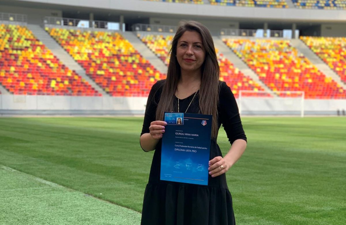 Povestea Irinei Giurgiu, prima femeie din România cu licență UEFA Pro » Cum rezistă în fața prejudecăților și ce a învățat de la Rădoi, Prandelli și Lucescu: „Mulți se întrebau ce caut acolo”