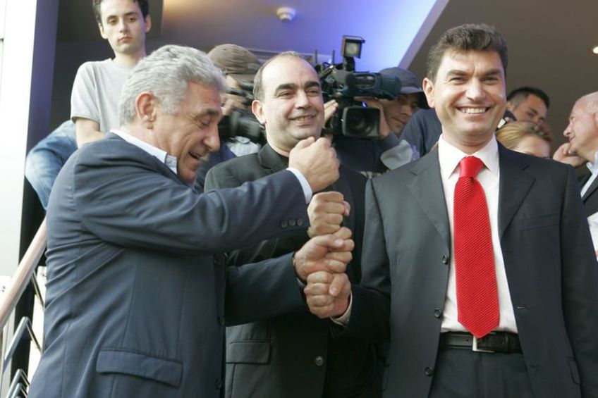 Momentul antologic când foștii acționari ai lui Dinamo au semnat alianța. Foto: GSP
