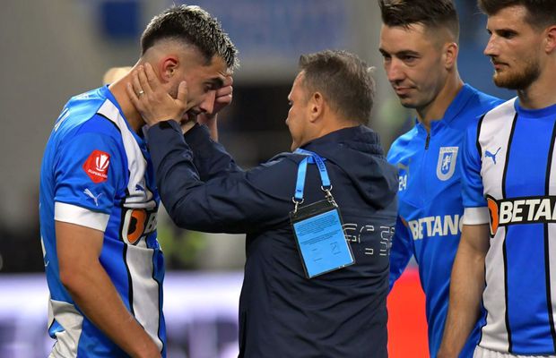 Imagini surprinse imediat după fluierul final: primul om de pe banca FCSB-ului care a mers la Andrei Ivan