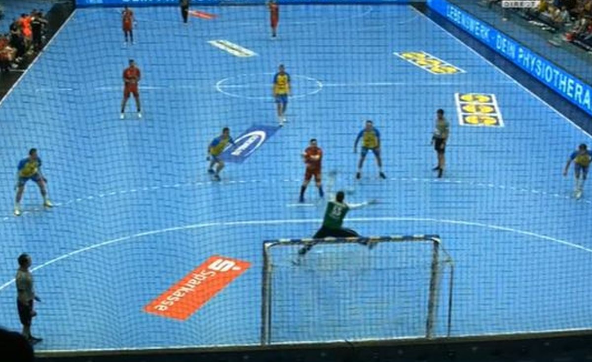 Țărâță, eliminat în Ucraina - România la handbal masculin / FOTO: Capturi @Pro Arena
