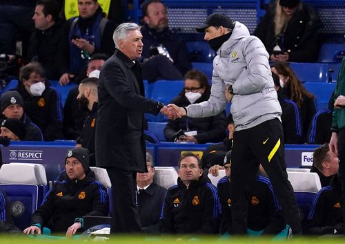 Din nou adversari. Carlo Ancelotti și Thomas Tuchel, aici la duelul din apriie 2022 de pe Stamford Bridge / Foto: Imago