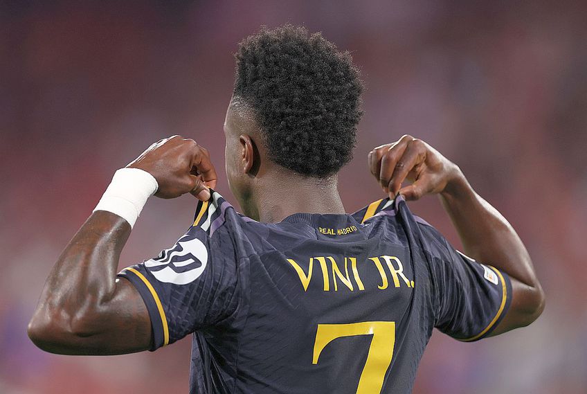 Vinicius, „dublă” în Bayern - Real Madrid // foto: Guliver/gettyimages