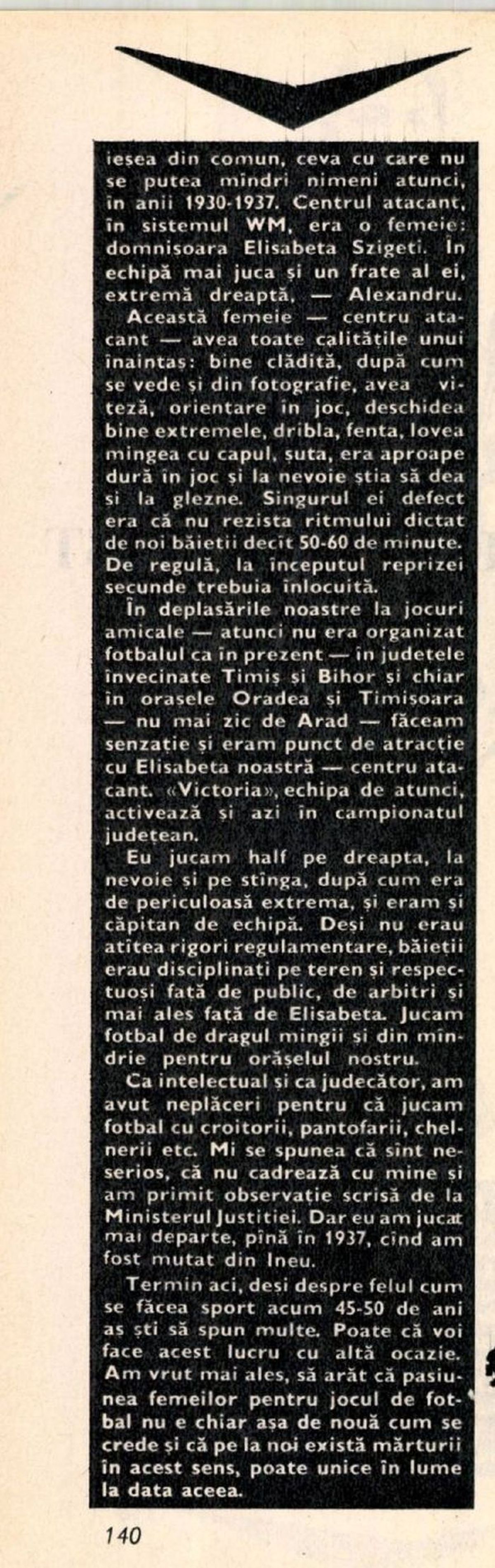 Elisabeta „Boske” Szigheti - prima fotbalistă din România