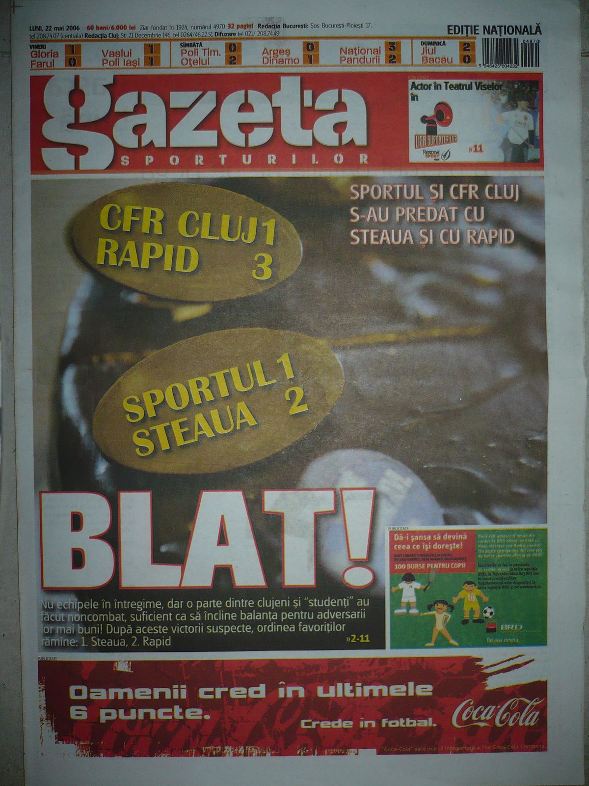 CFR Cluj - Rapid 1-3 21.05.2006