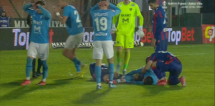 FC Voluntari - FC Bihor, deschiderea etapei 7 a play-off-ului din Liga 2 // Captură FOTO: Digi Sport 1