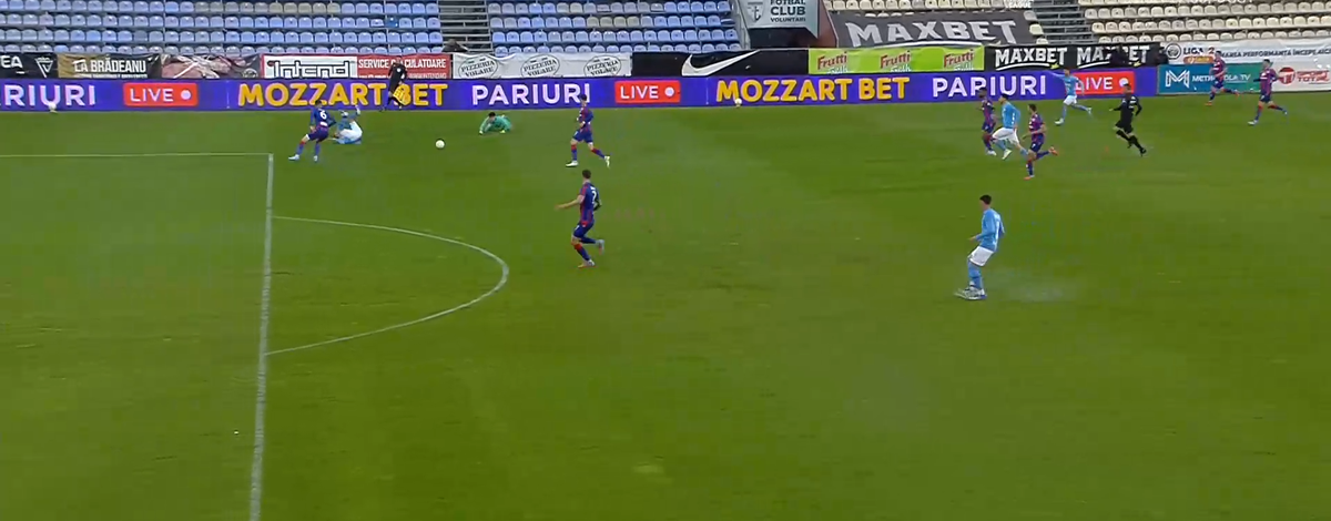 Intrare dură a portarului de la Bihor, Edgar Cadar