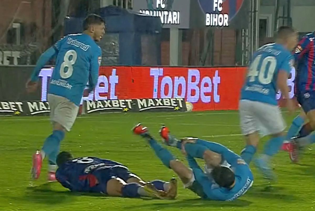 Dublă fractură! Accidentare teribilă la FC Voluntari - FC Bihor, meci oprit 9 minute » FCSB sare în ajutorul fotbalistului: „Îl așteptăm să vină la noi”
