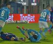 Alexandru Gîț s-a accidentat grav în Voluntari - FC Bihor // FOTO: captură Prima Sport