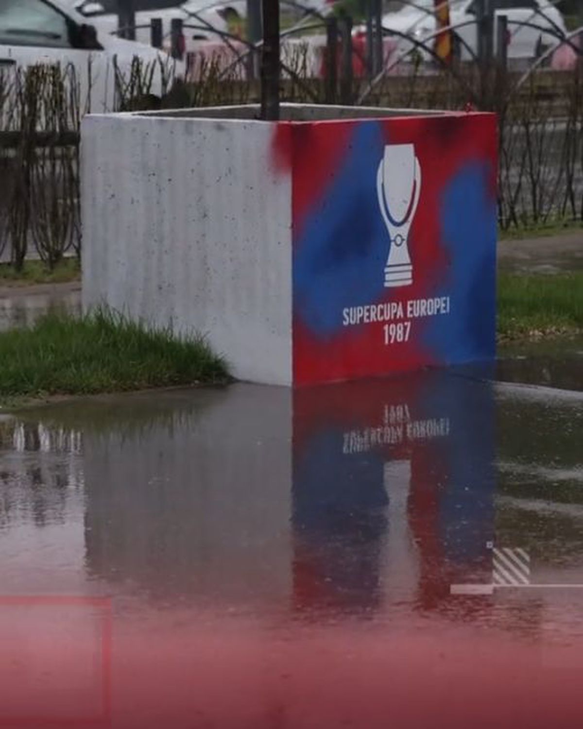 Înainte de aniversarea Stelei, dinamoviștii au vandalizat un mesaj din Ghencea: „10 mai > 7 mai”