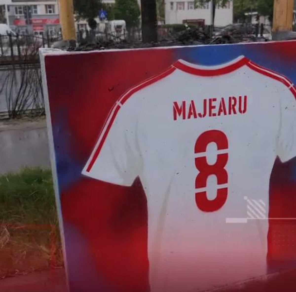 Înainte de aniversarea Stelei, dinamoviștii au vandalizat un mesaj din Ghencea: „10 mai > 7 mai”