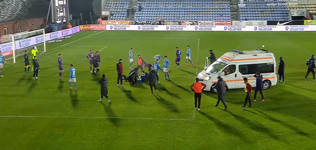 Dublă fractură! Accidentare teribilă la FC Voluntari - FC Bihor, meci oprit 9 minute » FCSB sare în ajutorul fotbalistului: „Îl așteptăm să vină la noi”