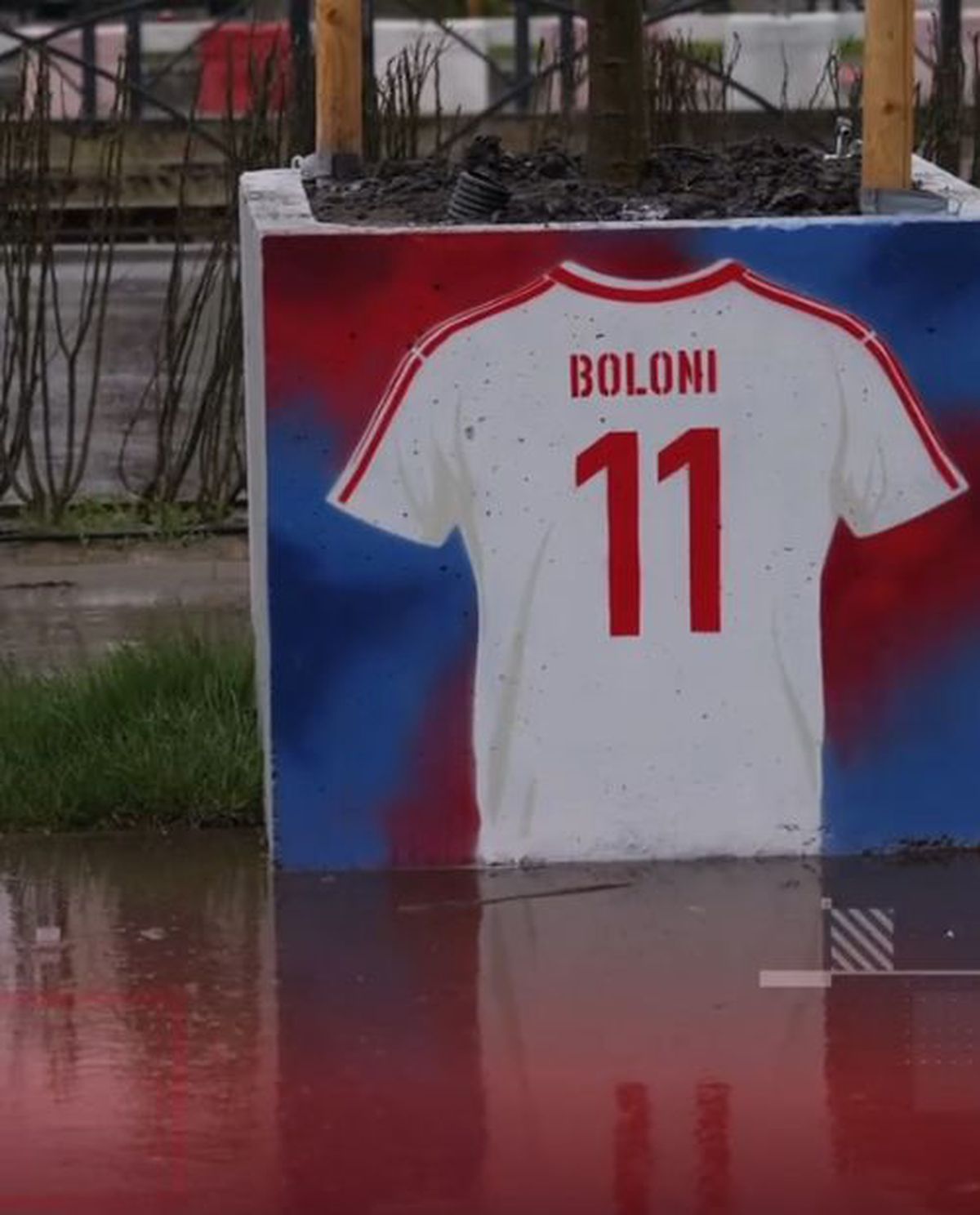 Înainte de aniversarea Stelei, dinamoviștii au vandalizat un mesaj din Ghencea: „10 mai > 7 mai”