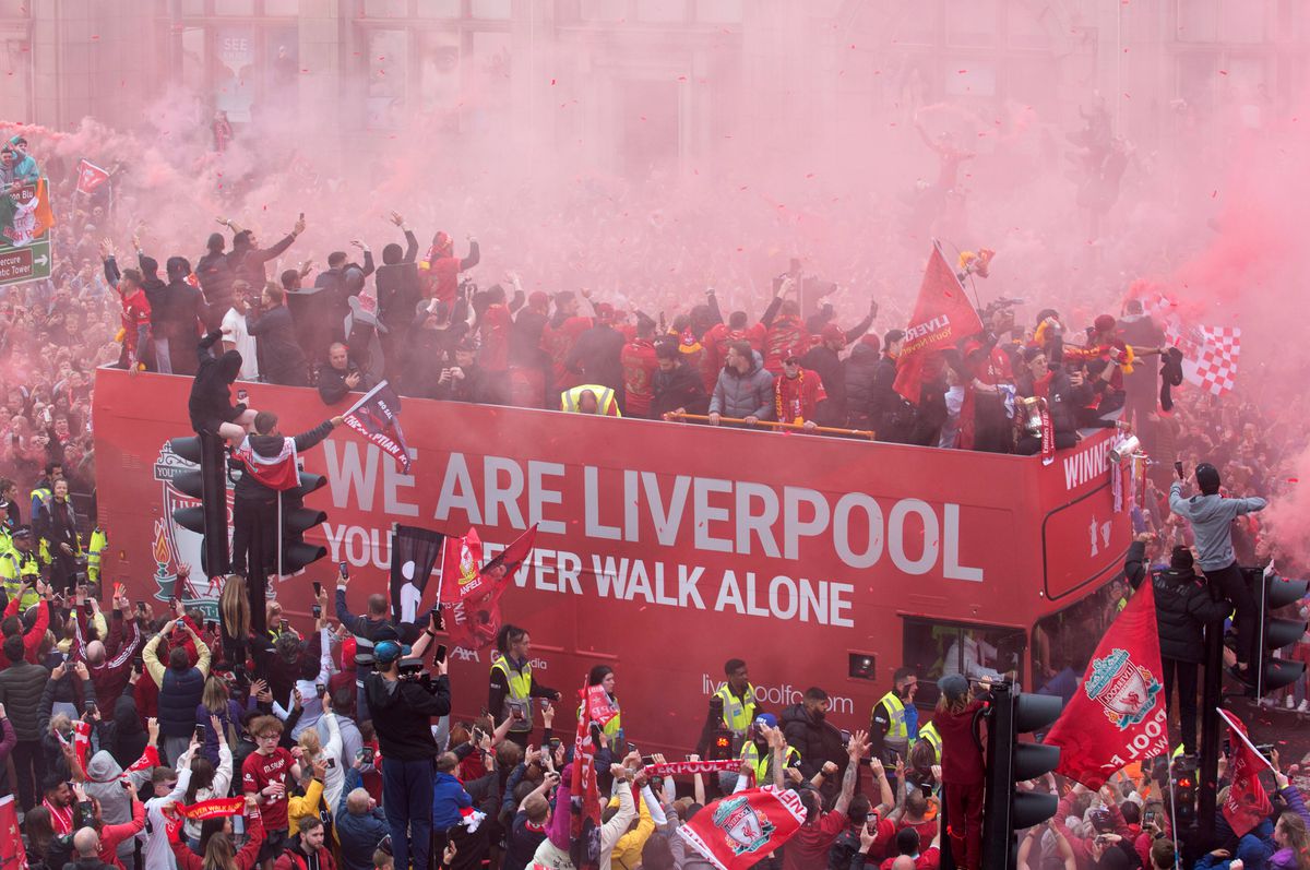 Parada jucătorilor lui Liverpool