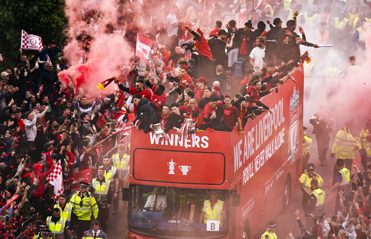 Parada jucătorilor lui Liverpool