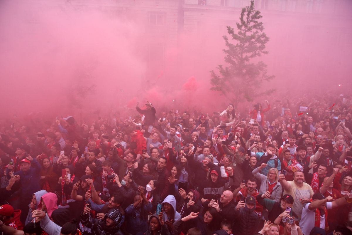 Parada jucătorilor lui Liverpool