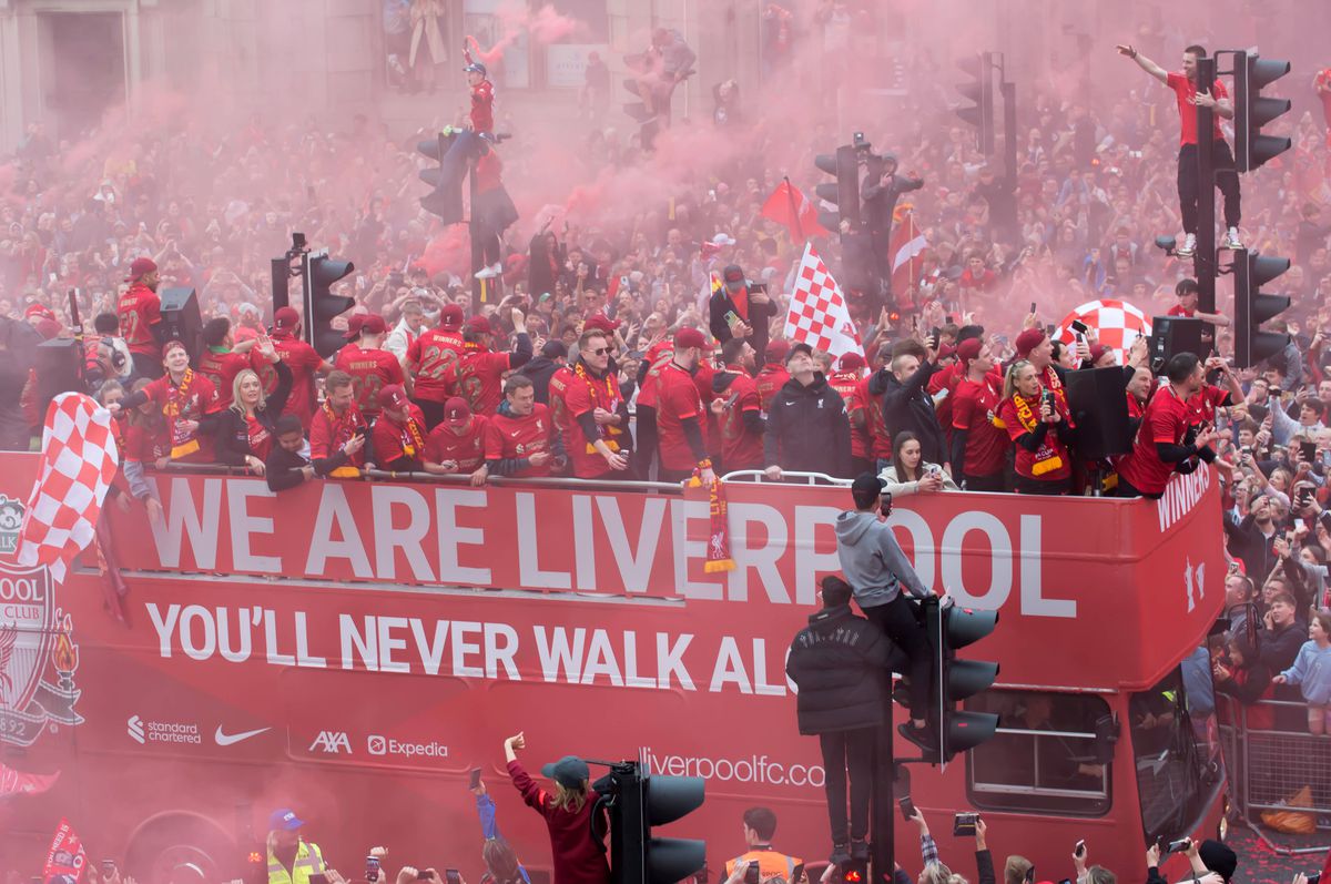 Parada jucătorilor lui Liverpool