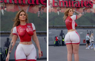 A intrat dezbrăcată la meciul favoriților: „Am stat 3-4 ore, am vorbit cu oameni faimoși”