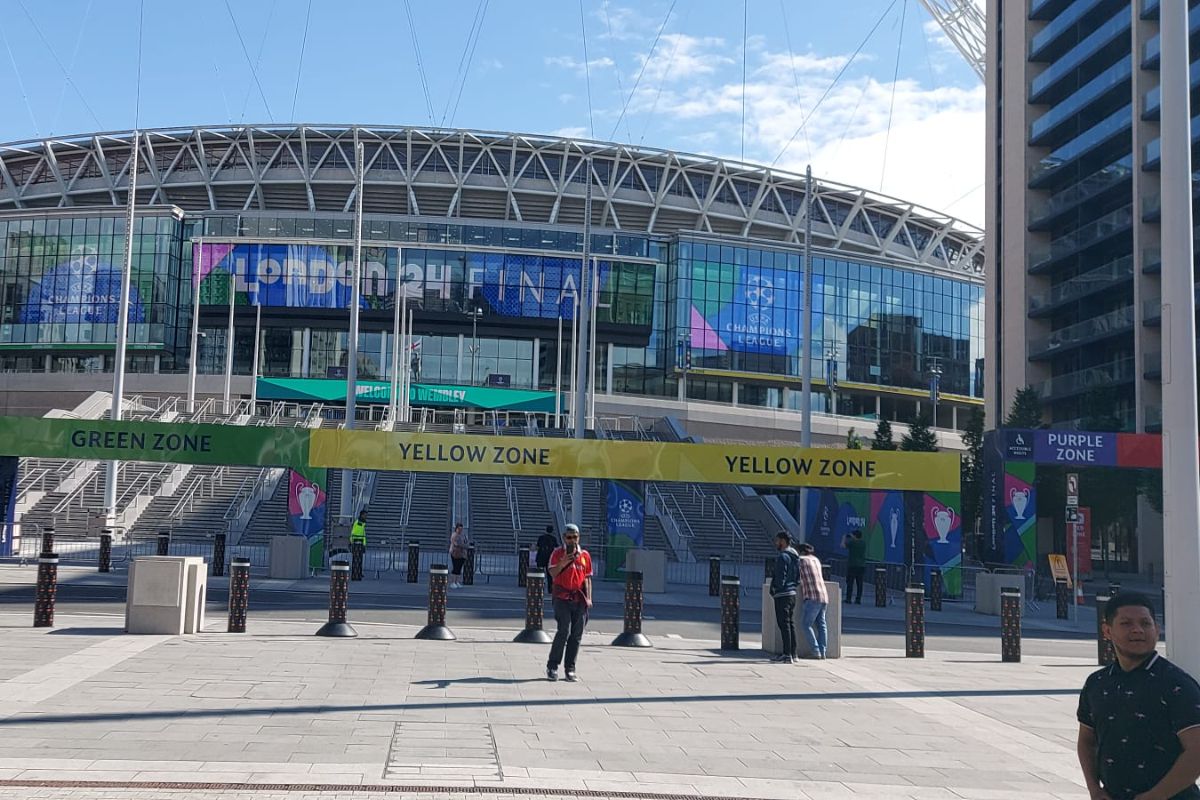 Pregătiri la stadionul Wembley pentru finala Ligii Campionilor