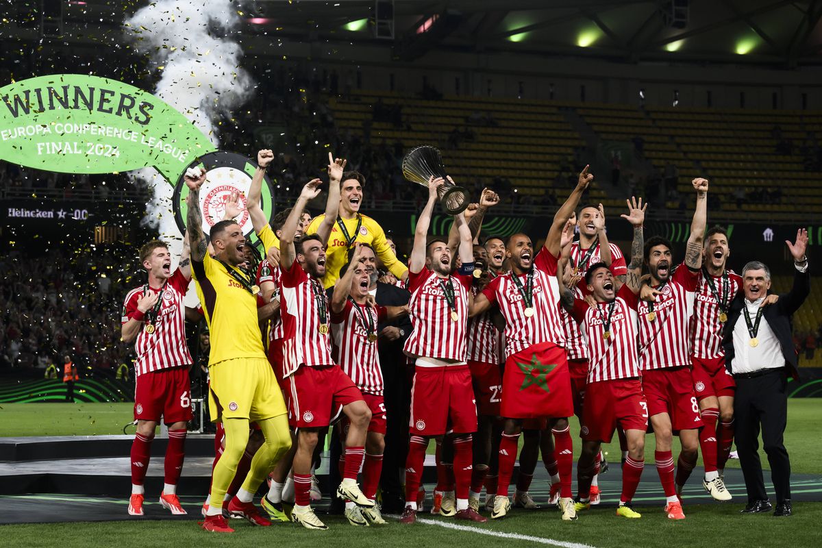 Cele mai spectaculoase imagini de la Olympiakos - Fiorentina, finala Conference League