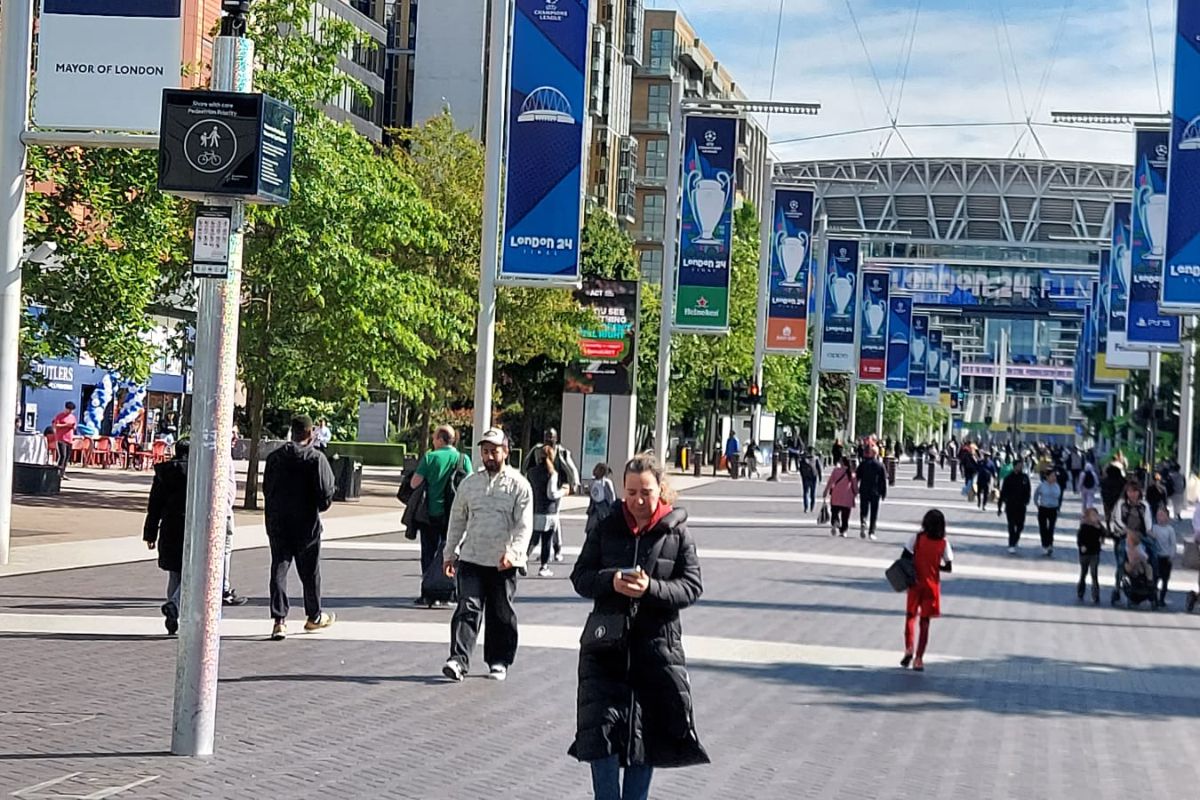 Pregătiri la stadionul Wembley pentru finala Ligii Campionilor