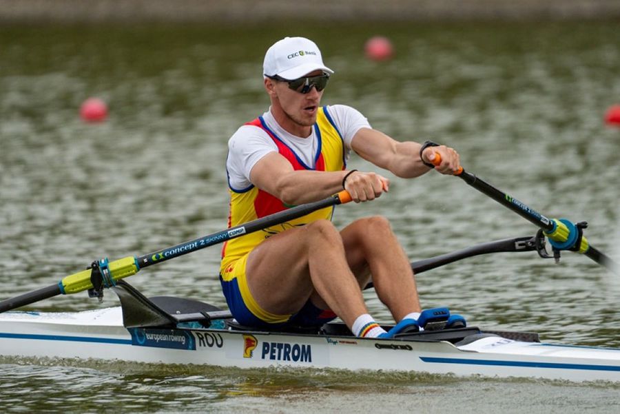Mihai Chiruță în semifinalele de simplu de la CE 2025 Foto: FR Canotaj/Balint Czucz Bărcile României au bătut alte două repere pentru cel mai bun timp din istorie la Europenele de canotaj de la Plovdiv » Urmează finalele