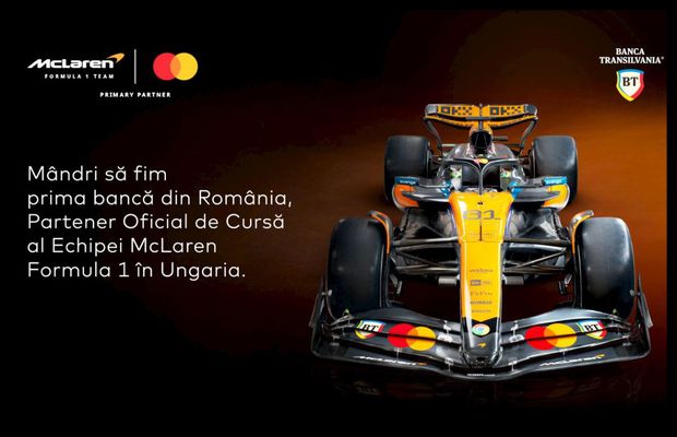Prima bancă din România care devine partener oficial al campioanei din Formula 1 » Banca Transilvania, pe monoposturile McLaren pentru două sezoane!