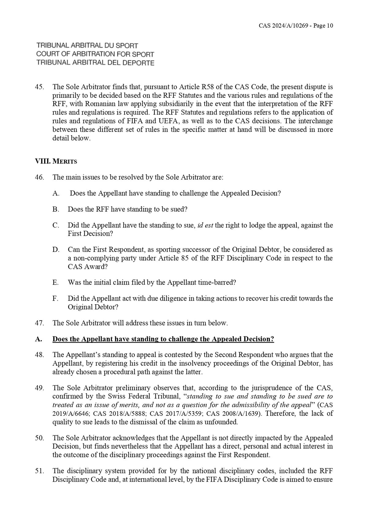 Decizie TAS Rapid - Ionuț Stancu