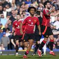 Bruno Fernandes (dreapta), după un gol marcat pentru Manchester United // foto: Imago Images