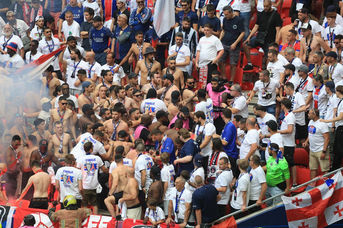 Nu s-a văzut la TV în timpul finalei PSG - Arsenal! Conflict intern pe „Puskás Aréna”
