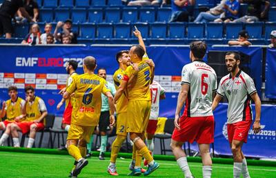 România termină pe primul loc grupa la Europeanul de minifotbal » Demonstrație de forță contra Georgiei