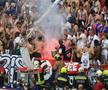 PSG-Arsenal. Ultrașii lui PSG s-au dezbrăcat la pielea goală pe Puskás Aréna. Foto: Ionuț Iordache (GSP.RO)