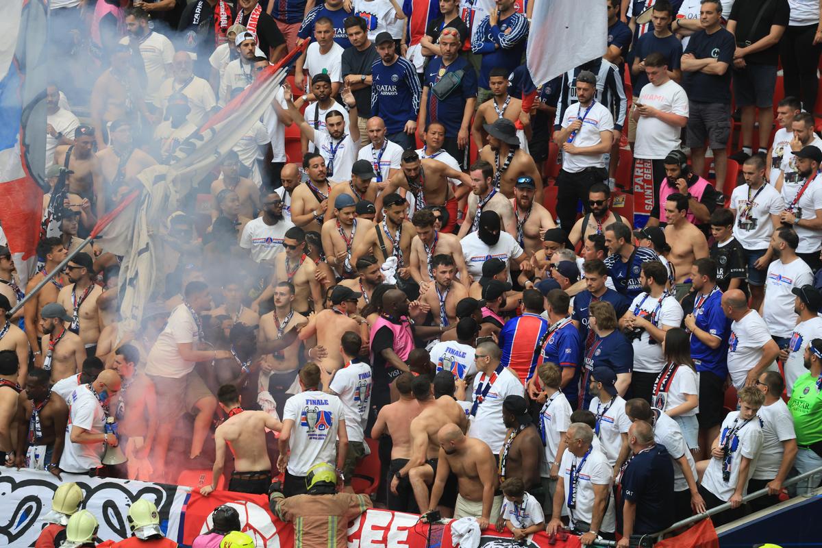 Nu s-a văzut la TV în timpul finalei PSG - Arsenal! Conflict intern pe „Puskás Aréna”