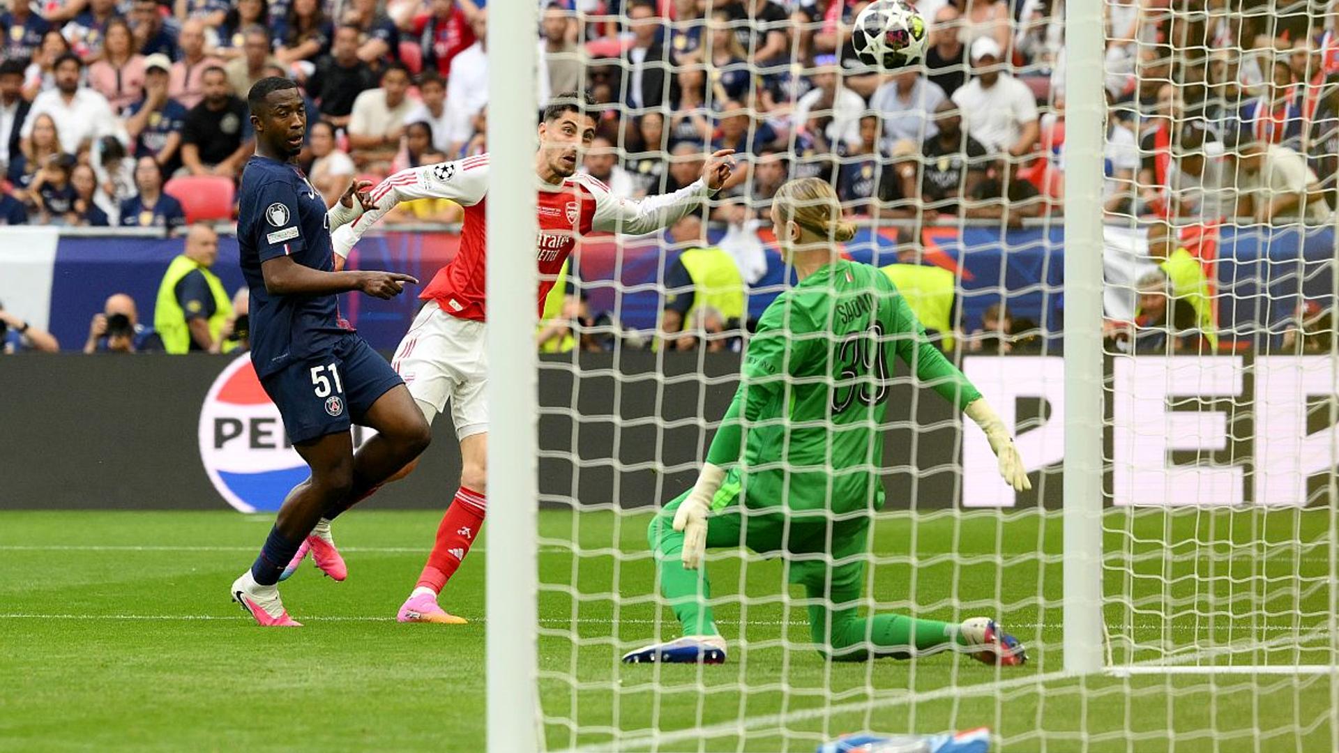 Kai Havertz în tricoul Arsenal marcând gol decisiv în finala Ligii Campionilor, ridicând Parisul în picioare cu goluri finale Liga Campionilor. | sursa foto: Gazeta Sporturilor