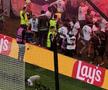 Imaginile cenzurate de UEFA la televizor! » Haos total după golul lui Dembélé: poliția a intrat în forță pe stadion. Foto: Andrei Crăițoiu (GSP.RO)